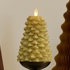 Luminara Rich Gold Glitter Flameless LED Candle North Tree Moving