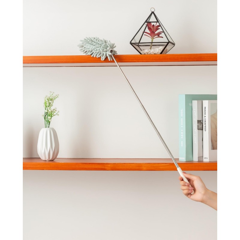 4Pcs Dusters for Cleaning, Microfiber Duster Bendable Head Duster Feather