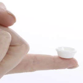 Factory Direct Craft Package of 6 Dollhouse Miniature 1:12 Porcelain 3/4" Bowls