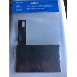 Ioras Permit Out Of State Permit Sticker Plate Bracket Mount to Driver Rear License Plate, SCP 09, Stainless Steel