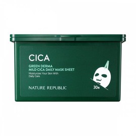 Nature Republic Daily Sheet Mask 30 Sheets - グリーンダーマ シカ / 네이처리퍼블릭 데일리 시트 마스크 30매 - グリーンダーマ シカ