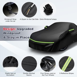 All Weather Car Cover for 2020-2025 Chevy Corvette C8, Waterproof Durable Tear Resistant Protection Heavy Duty Corvette C8 Car Cover with Straps, Zipper, and Storage Bag