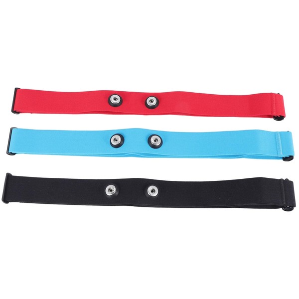Exqufood 3Pcs for Heart Rate Chest Strap Adjustable Elastic Strap