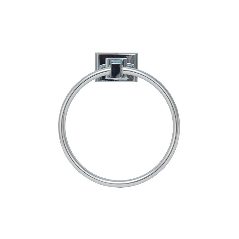Bathroom Towel Ring, Chrome - by PlumbUSA