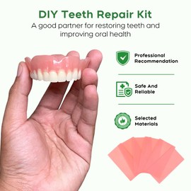 Do It Yourself Denture Fake Teeth Top and Bottom Temporary Teeth, Easy and Convenient, Common to All situations-OT-04-07-07