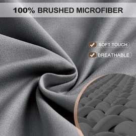 FreshCulture King Fitted Sheet Only 2 Pack - Hotel Quality Fitted Sheet King Size - Ultra Soft & Breathable - Brushed Microfiber - Deep Pocket - Cooling Fitted Sheets for King Size Bed (Dark Grey)