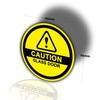 Pack of 4 - Caution Glass Door Stickers - 85mm