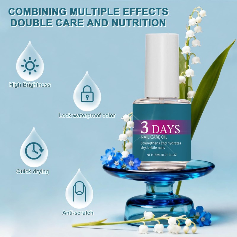 3 PCS Nail Care Serum, 3 Days Nail Care Oil