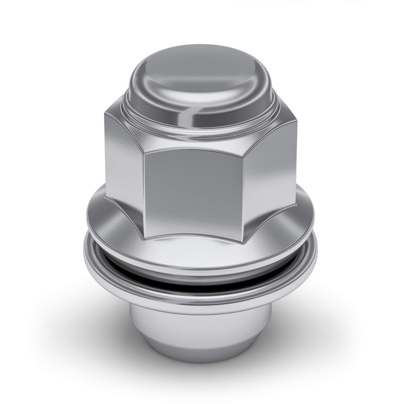 White Knight 5307-4 Chrome Medium Mag Lug Nut with Washer