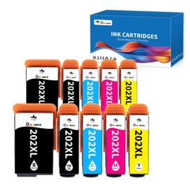 OINKWERE 202XL Printer Cartridges Compatible with Epson 202XL Multipack 202 XL for Epson XP 6000 Printer Cartridges for Expression Premium XP 6000 XP 6005 XP 6100 XP6000 XP6105 XP6005 (Pack of 10)
