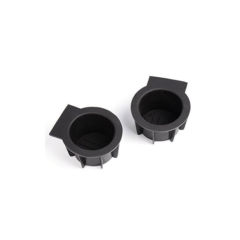 CROSSDESIGN 2 Pcs Front Console Cup Holder Insert Liner Compatible