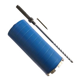 4" Dry Diamond Core Drill Bits for Brick and Block, 9.5" Drilling Depth, 10mm Segment Height, SDS Max Pilot Bit Adapter