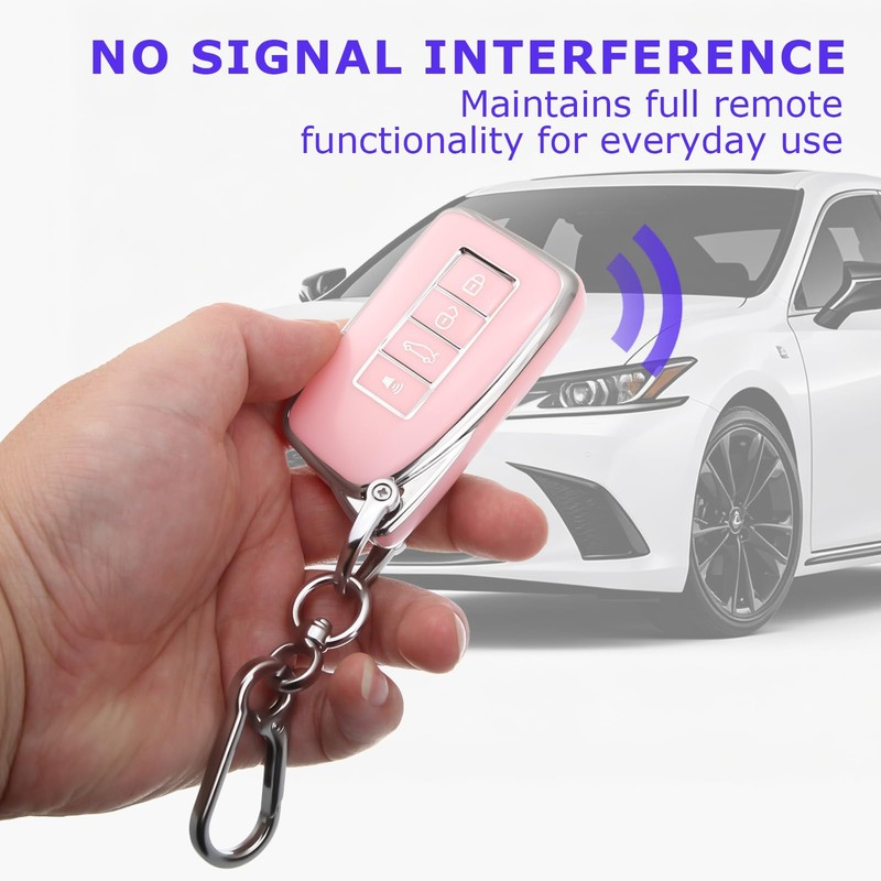 8T69T 2-Pack for Lexus Key Fob Cover with Keychain Accessories