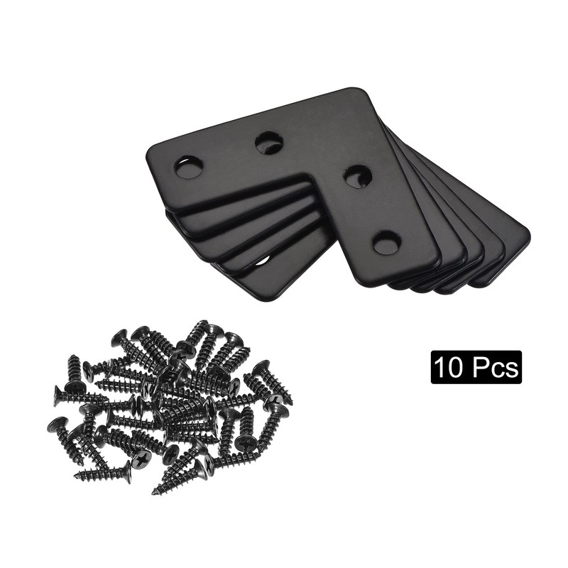 sourcing map L Shape Brace 40mmx40mm Mending Repairing Flat Brackets