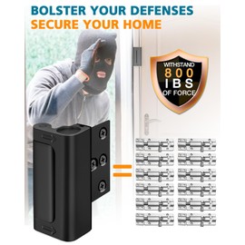 Home Security Door Reinforcement Lock - Child Proof Door Locks for Front Door Child Safety Lock High Door Locks for Kids Safety Withstand 800 lbs Top Flip Door Latch Lock for Inward Swinging Door