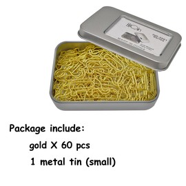 Gold Paper Clips Elephant Shaped Paper Clips Cute Paperclips, Funny Paper Clips Christmas Gifts for Women Stocking Stuffer (Gold, 60 Pcs)