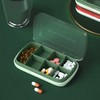 Portable Pill Storage Case Green 3ea