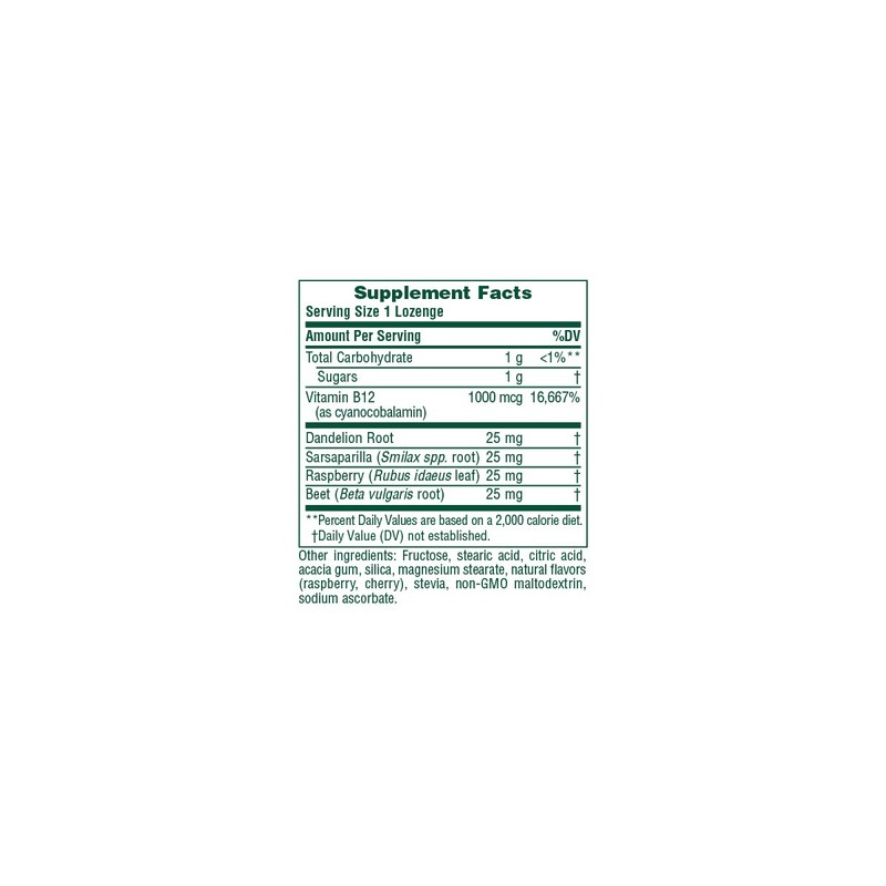 Nature's Plus Vitamin B12 Herbal Lozenges 1000mg 30 Lozenges
