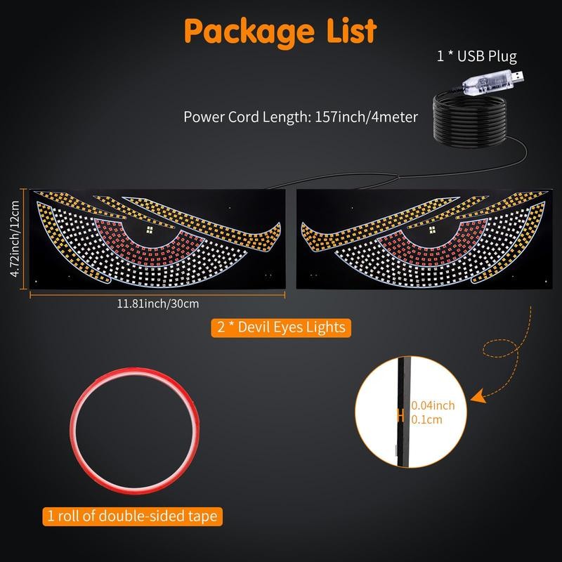 LED Devil's Eye Light for Car Truck Windshields 12 Modes