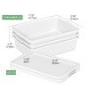 Morcte 3-Pack Commercial Dough Proofing Box Tray with 3 Lids,
