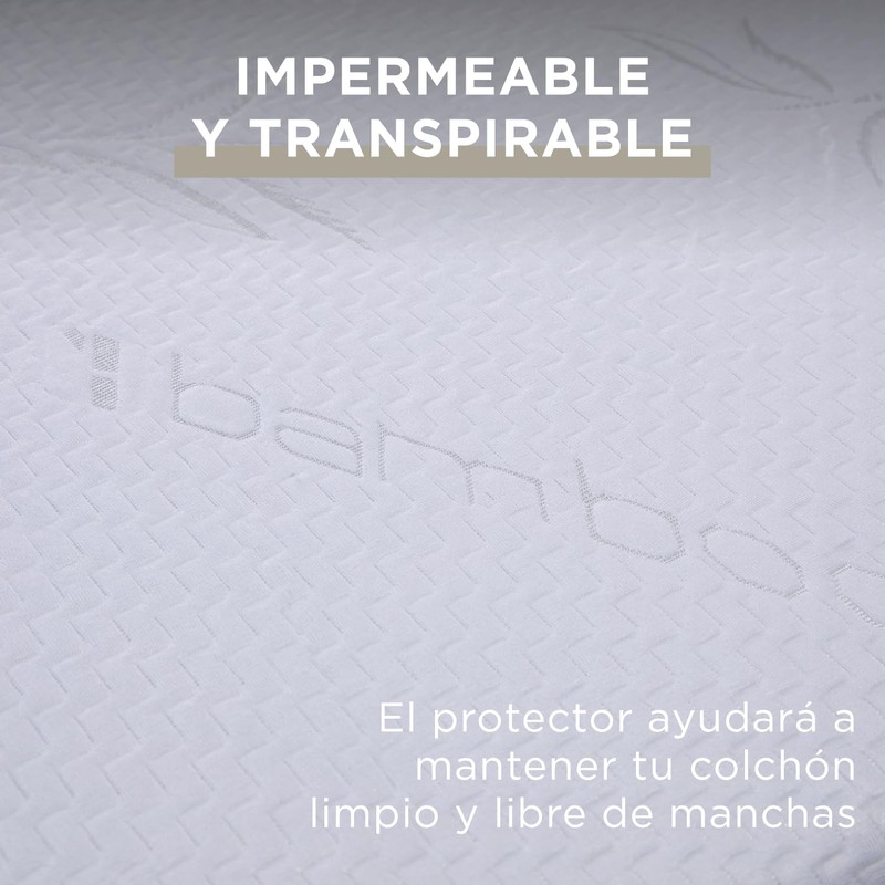 MAISON DECO - Cubre Colchon Bambu Impermeable - Cubre Colchon