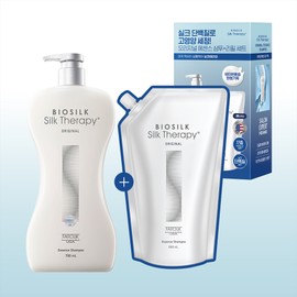 Silk Therapy Original Essence Shampoo 700ml + Refill 650ml Beauty Salon Shampoo / 실크테라피 오리지널 에센스 샴푸 본품 700ml + 리필 650ml 미용실샴푸