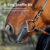 Anjetan Stainless Steel D-Ring Snaffle Bit, Horse Mouth Bit with