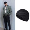 Men's Fisherman Beanie - Knitted Cuffed Winter Hat for Warmth