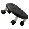 Round Low Rolling Stools Fuax Leather Universal Wheel Small Roller