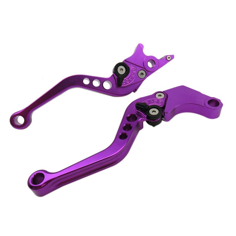 BLUE ELF Purple CNC 6 Position Shorty Brake Clutch Lever
