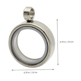 jojofuny Stainless Steel Floating Locket Necklace Pendant Round Photo Frame Charm Openable Design for Loved Ones Elegant Jewelry for Women for All Occasions