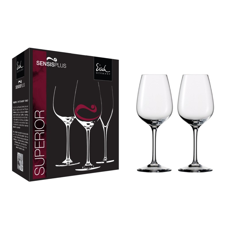 EISCH Superior Allzweck-Weißwein Sensis Plus bleifreies Kristall-Weinglas, 2 Stück, 284