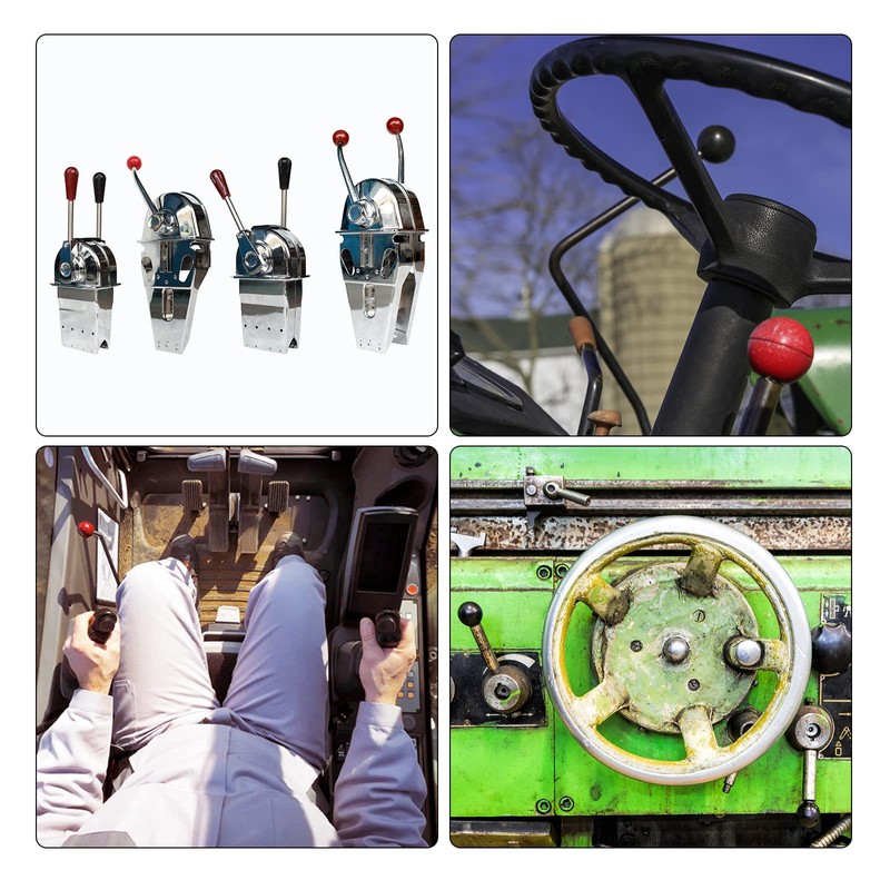 sourcing map Pack of 6 Threaded Ball Knobs M6 x