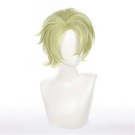 Mystylecos Tomoe Hiyori Short Green Yellow Cosplay Wig Ensemble Stars Costume Wig