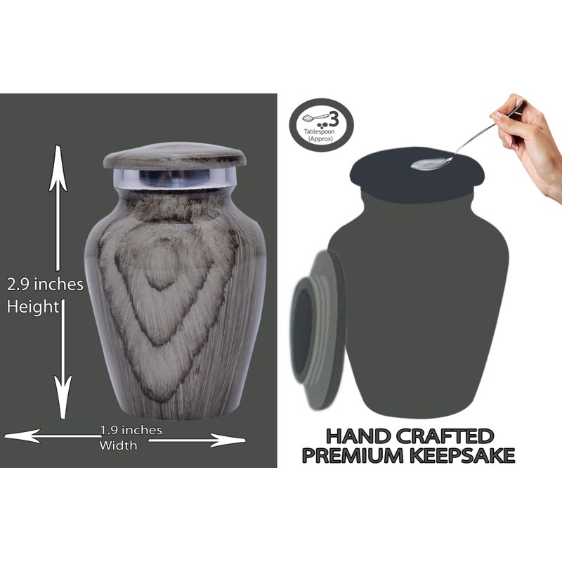 BOLD & DIVINE Wooden Textured Theme Keepsake Urn | Human