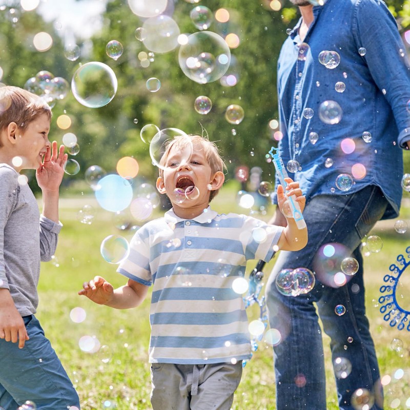 Volumoon Pack of 20 Mini Soap Bubbles Set, Bubble Wand