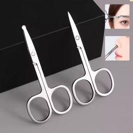 Premium Round-Tip Fine Hair Eyebrow & Nose Hair Scissors for Personal Grooming Beauty Type A 11ea