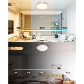 Coizabera LED Ceiling Light, 8 Tatami, Stylish, Ceiling Light Fixture, Night Light, 32W, 3,800 lm, Dimming Tone, Ultra-Thin, Electric, Fluorescent Light, 6 - 8 Tatami Mats, Suitable for Bedroom/Living