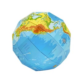 Zgxhga Educational Globe - DIY AR Paper Globe (Globe + App) Interactive AR World Globe | Explore the wonderful planet in AR world & The Structure of The Earth | for Kids 6-13 Years Toy Gifts