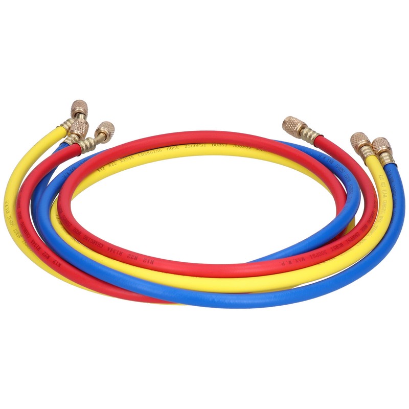 3Pcs AC Charging Hose Detection Liquid Filling Refrigerant Pipe 3Colour