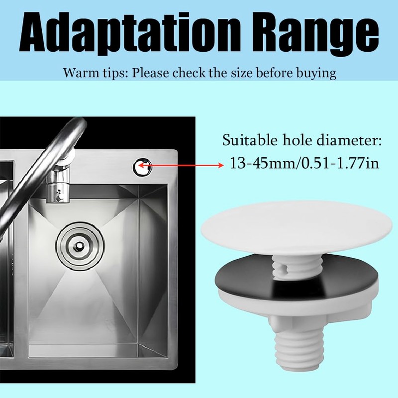 2 PCS Kitchen Sink Hole Covers 2 Inch Kitchen Sink