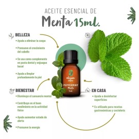 Oleum Vitae Aceite Esencial De Menta 100% Puro 15ml. Oleum Vitae.