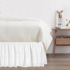 King Bed Skirt, Wrap-Around Elastic Ruffled Eyelet Bed Skirt King