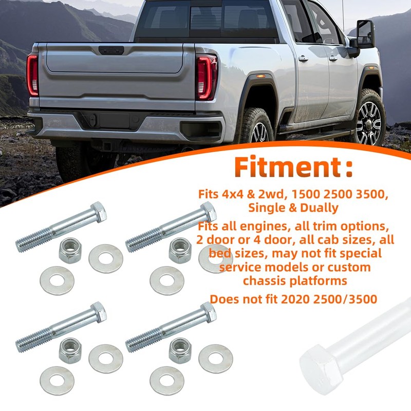 Rear Shock Bolt Kit Upper & Lower for Silverado Sierra