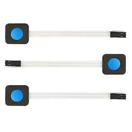 JESSINIE 3Pcs 1x1 1 Key Membrane Switch Blue MG001AA 1-Key Array Membrane Switch on Off Display Microcontroller Extended Keyboard 2Pin Dupont DIY 23x20x0.8mm
