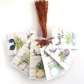 Succulent So Thankful for You Thank You Favor Hang Tags - Wedding Baby Shower Party - Set of 24