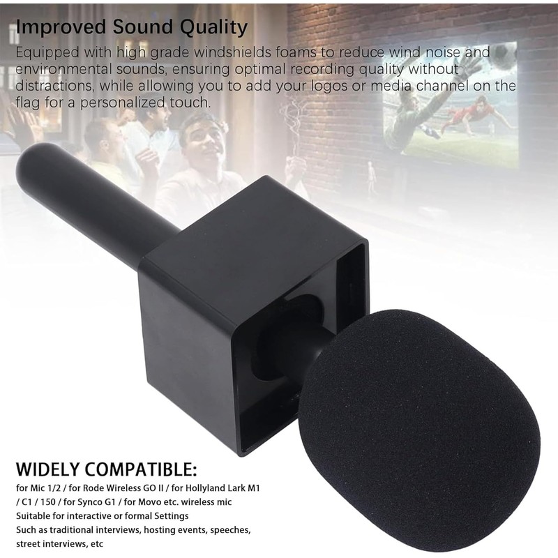 Interview Microphone Adapter, Wireless Microphone Grip, Lightweight Interview Microphone Grip