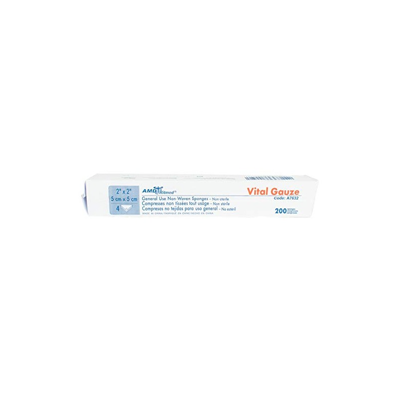 Vital Gauze, Non-sterile, 2" x 2", Sleeve of 202