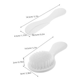 Kisangel 2pcs Brush and Comb Set Bristles for Newborn Scalp Massage Cradle Cap Removal Grooming for Boys and Gentle and Versatile Hair Care