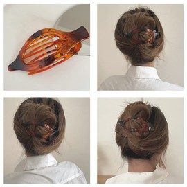 Duckbill Hair Claw Clips for Women Curved Alligator Hair Clip for Thick Long Hair Grip Clips for Womens Non-Slip Flat Hair Barrettes for Thick Thin Hair 3PCS